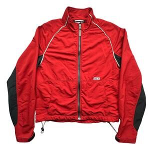 Vintage Ibex Icefall Jacket Mens Large Red Black Schoeller Skifans Wool USA